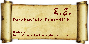 Reichenfeld Euszták névjegykártya